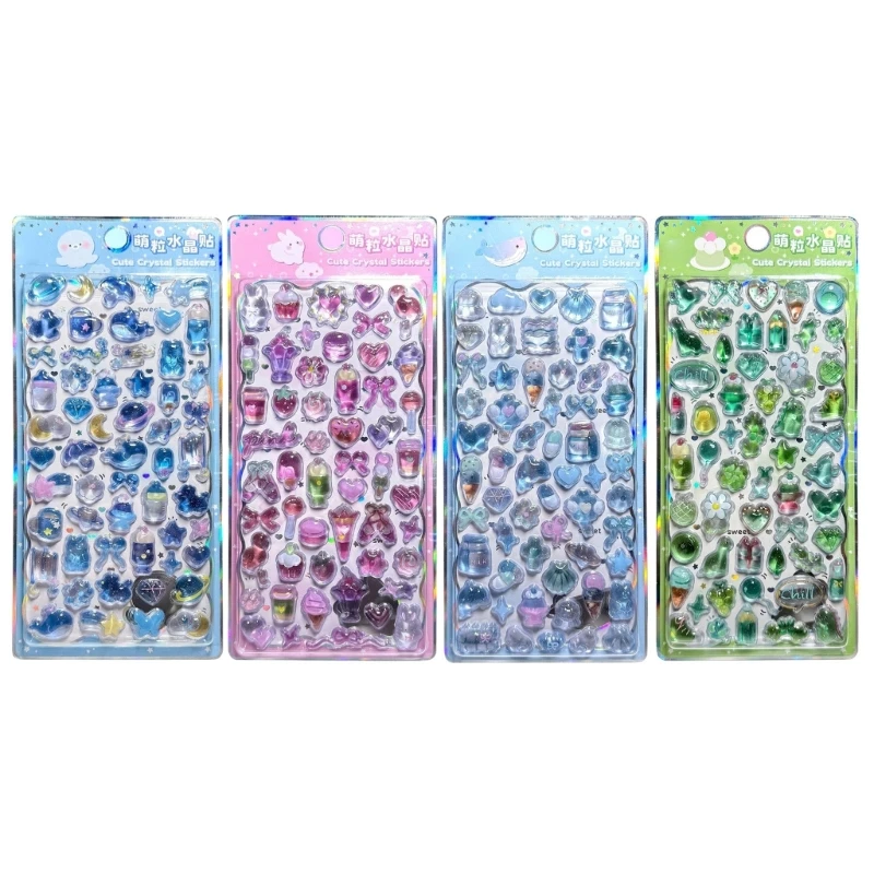 CORA Puffier Sticker Decorative Sticker for Scrapbooking Journals Notebook Phone Case, Reusing Sticker for Scrapbooks