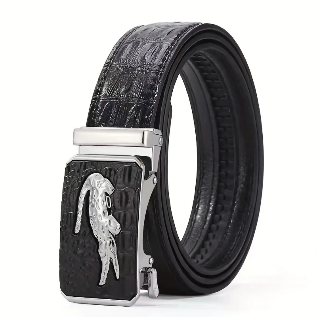 

Men's Automatic Buckle Alligator Leather Fashion Casual Luxury High-End Gift Watch Band Versatile Lightweight Elegant