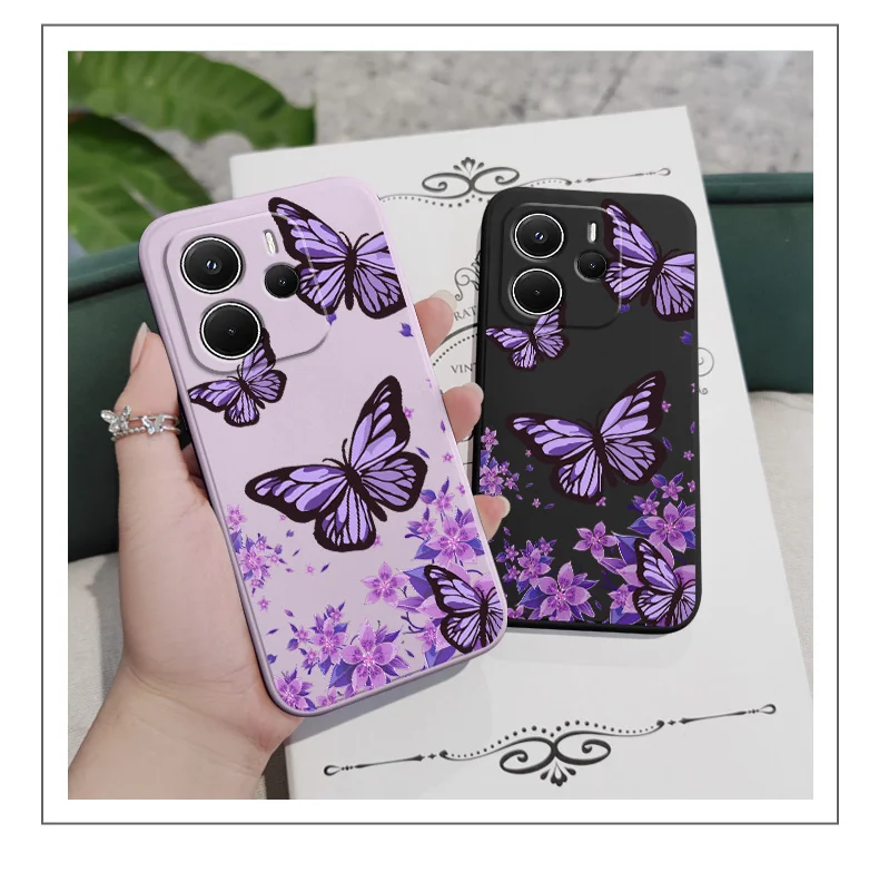 Verträumte Schmetterling Handyhülle für Xiaomi Redmi Note 14 13 12 12S 11 11S 10 10S Pro Plus 15 15C 14C 4G 5G Silikonhülle – Detail 3