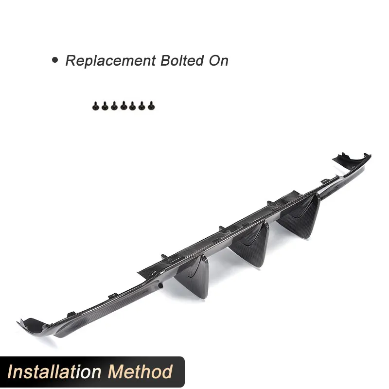 For W204 C63 Carbon Fiber Rear Lip Spoiler Diffuser for Mercedes Benz W204 C300 Sport C63 AMG 2009-2014 Rear Bumper Diffuser FRP