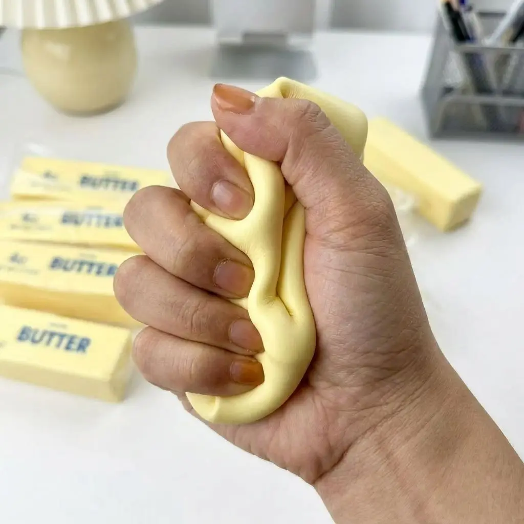 Soft Slow Rebound Butter Stick Squeezing Toy Realistic Butter Sticks Decompression Fidget Toys