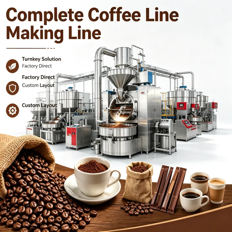 Cold Brew Coffee Production Line Food‑Grade Stainless Steel Coffee Grinder Processing Set For Mini Coffee Factory Customized
