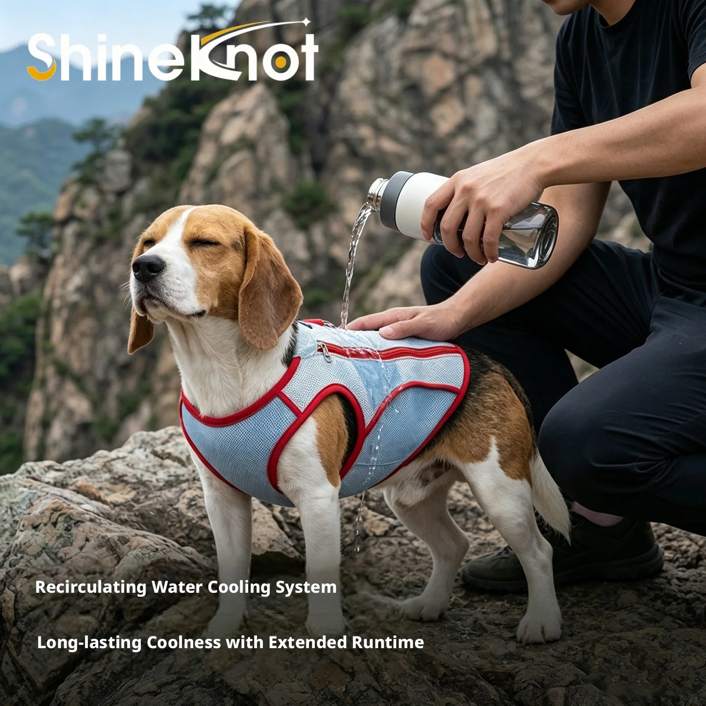 

SHINEKNOT Summer Pet Clothing Large Dog Golden Fur Contrasting Color Outdoor Cooling And Cooling Clothes Summer Big Dog Vest