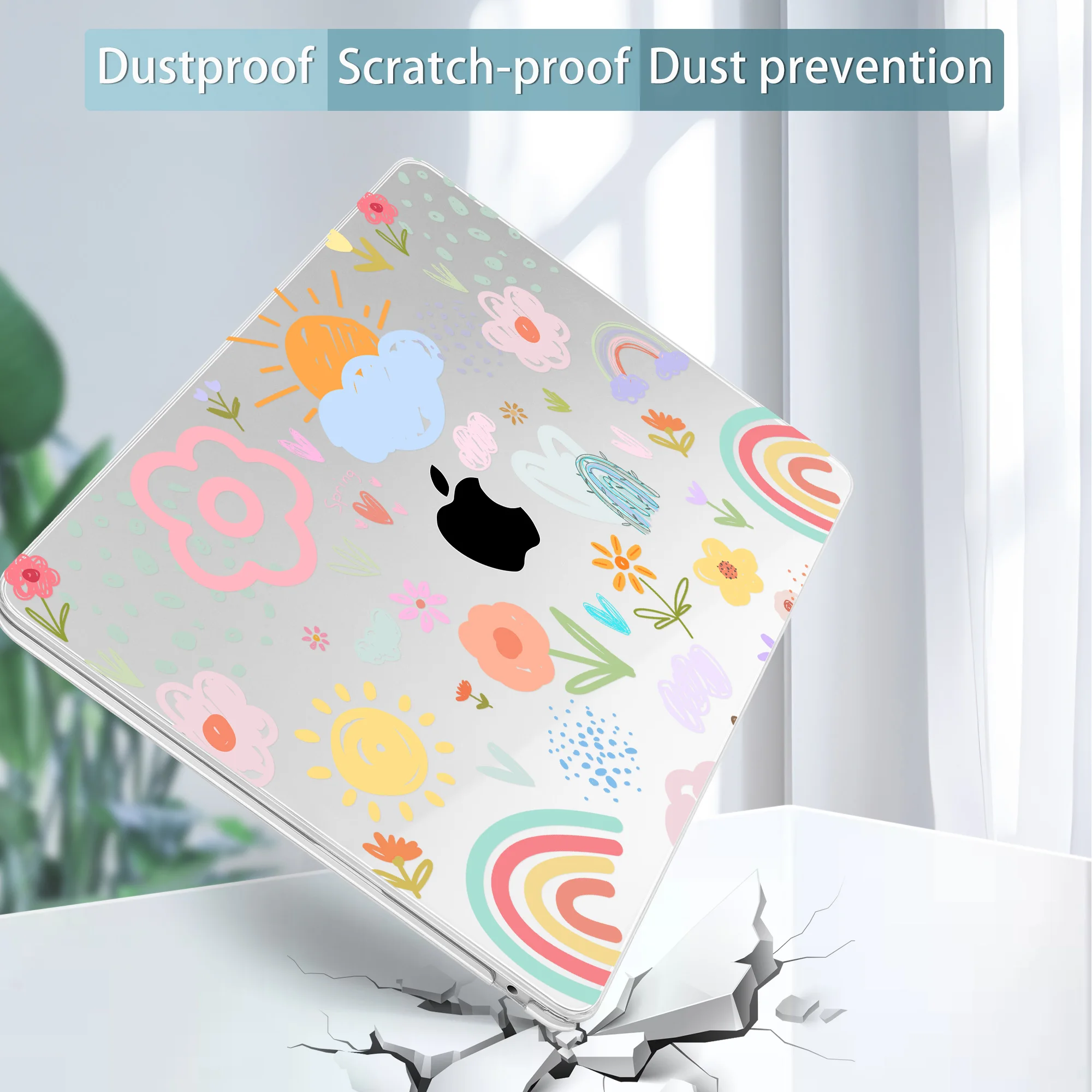 Чехол с кристаллическим принтом для MacBook Air 13 15 A2681 A3240 M4 2025 A3241 Pro 14 16 M3 M2 M1 A2337 A3112 A3403 Pro 13 A2338