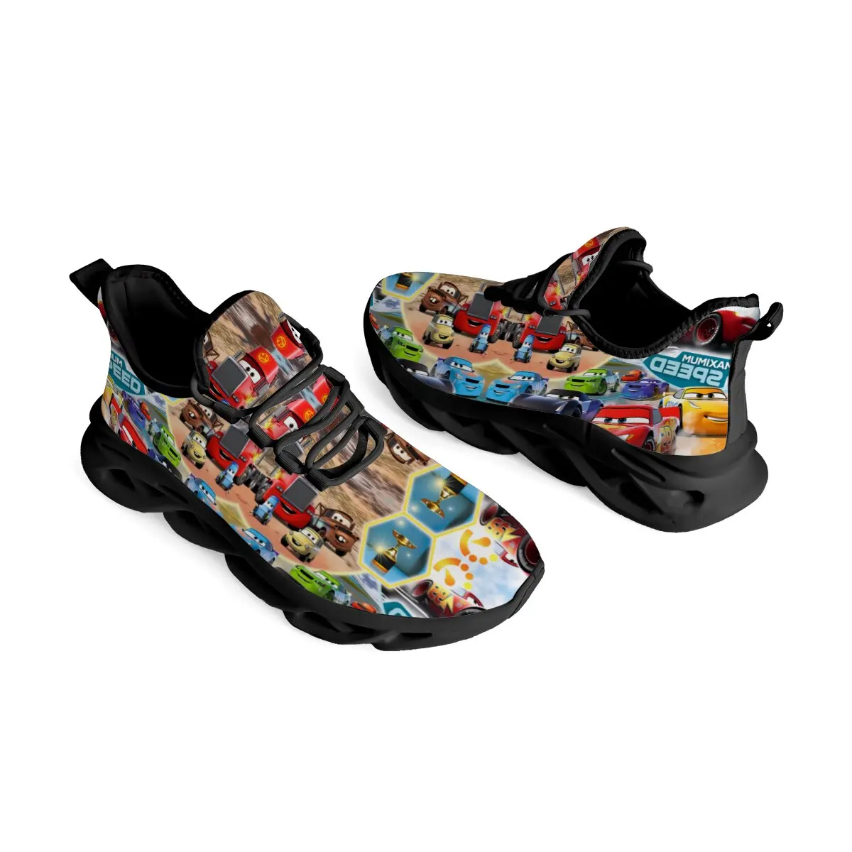 

Feizhui Рождественский мультяшный дизайн Дышащая повседневная двухцветная спортивная обувь большого размера на шнуровке на мягкой подошве для мужчин и женщин