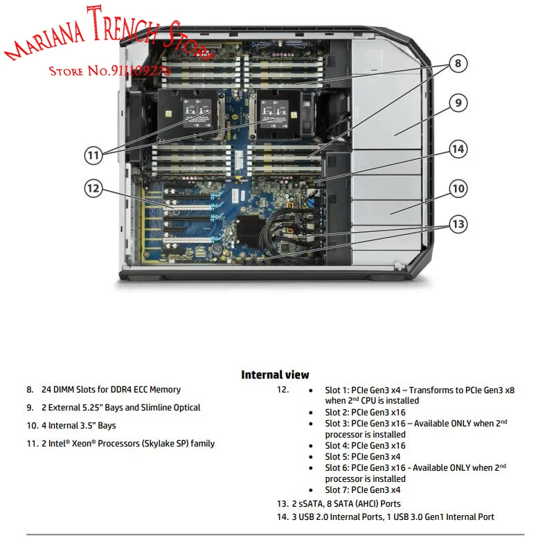 Imagem -04 - Placa-mãe para pc Desktop hp z8 g4 914281001 844776-001 L31848601