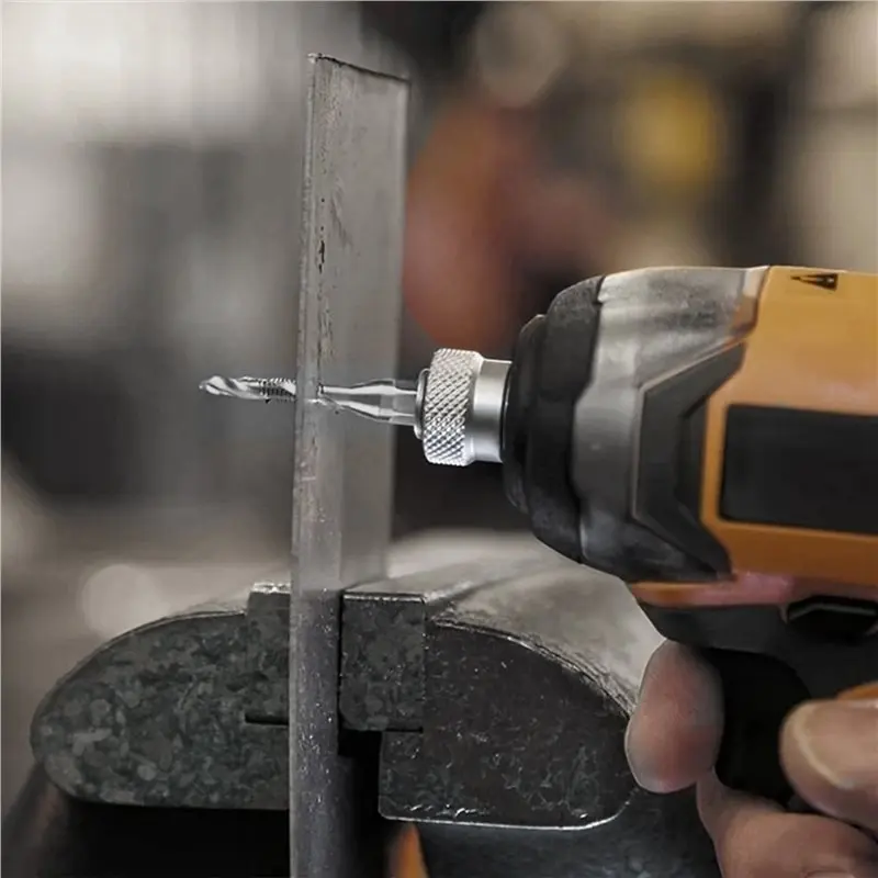 10Pcs M6X1.0Mm High-Speed Steel 4341 Titanium Plated Composite Tap Drill And Tap Integrated Machine Tap Open-[LUCK 9]