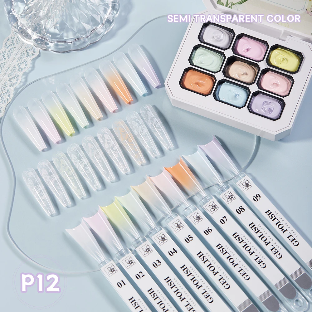 Vendeeni 9 grille Macaron couleur tapotement peinture Gel vernis à ongles UV LED tremper Gel vernis Pat Gel laque Palette pour dégradé