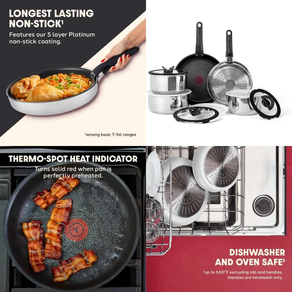 

T-fal Ingenio Expertise 13-Piece Stainless Steel Induction Cookware Set, Stackable Pots and Pans for RV and Camping