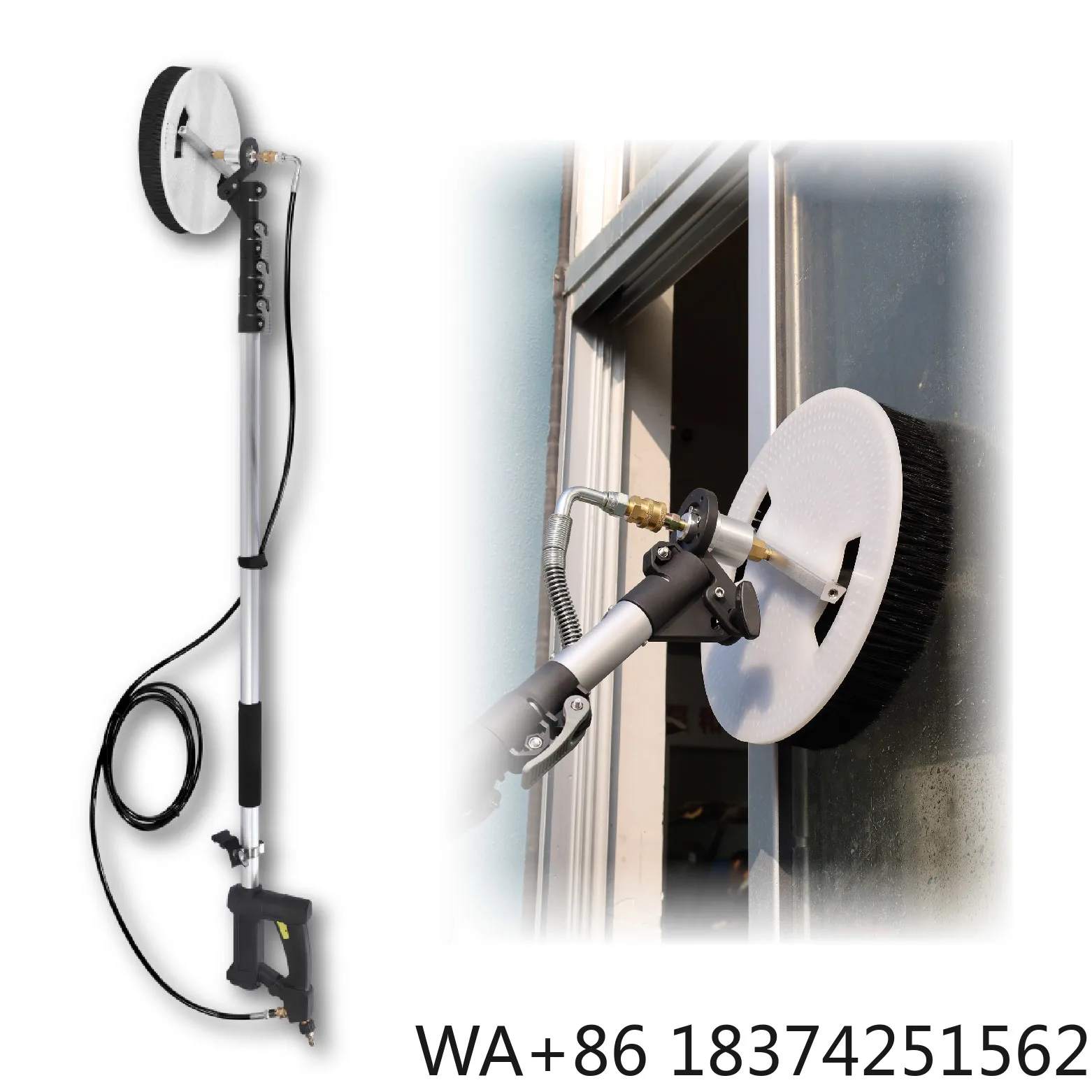 

DANAU 3200PSI Pressure Washer Rotating Brush Telescoping Extension Spray Wand Extension Rod