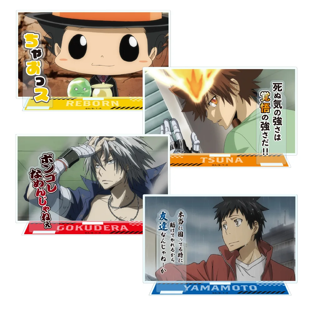 Katekyō Hitman Reborn！Reborm Tsuna Gokudera Yamamoto Hibaari Ryohei Mukuro Lambo HD Acrylic Stand Desktop Decor anime goods Gift