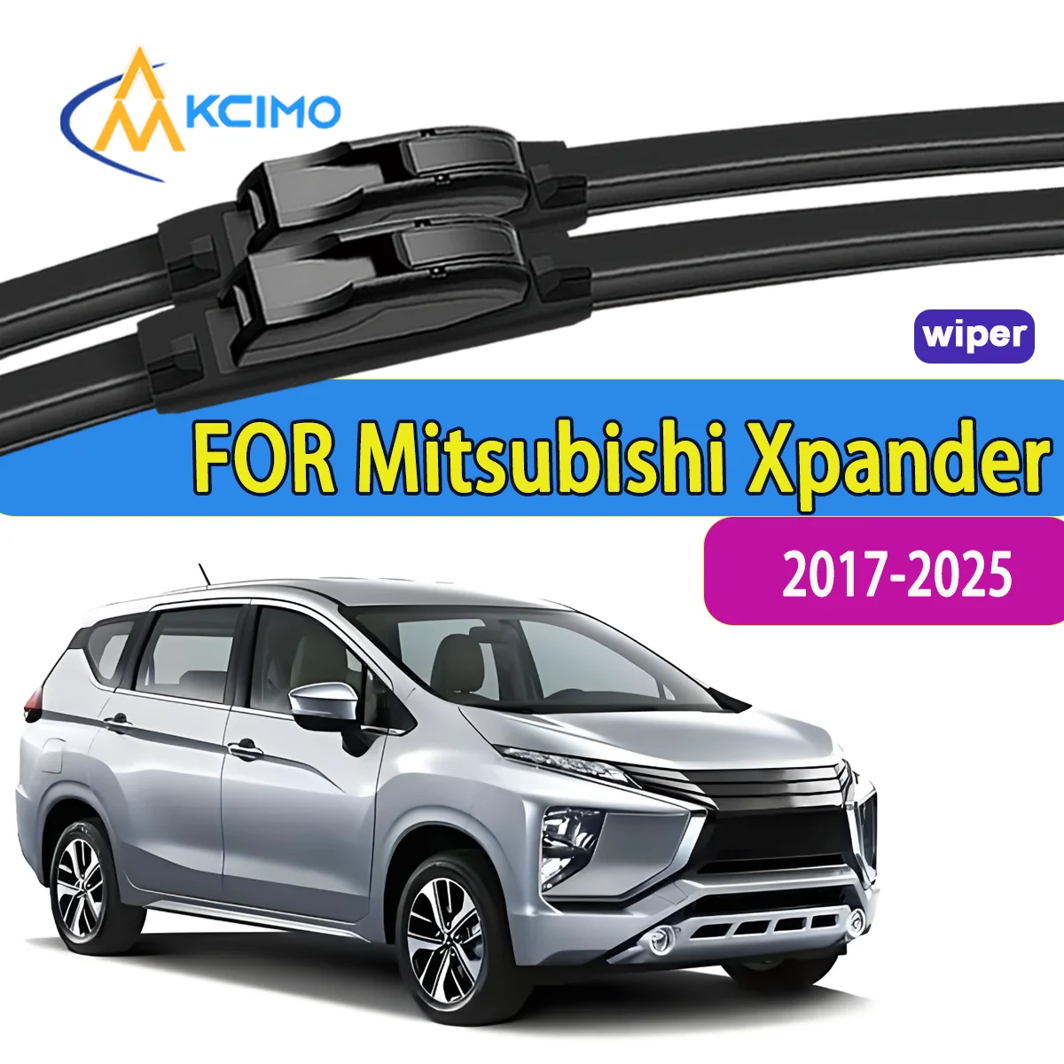 

2pcs Quality Windscreen Silent Black Car Rain Brush for Mitsubishi Xpander NC1W/NC2W/NE3W 2017-2025 Nissan Livina (2019-present)