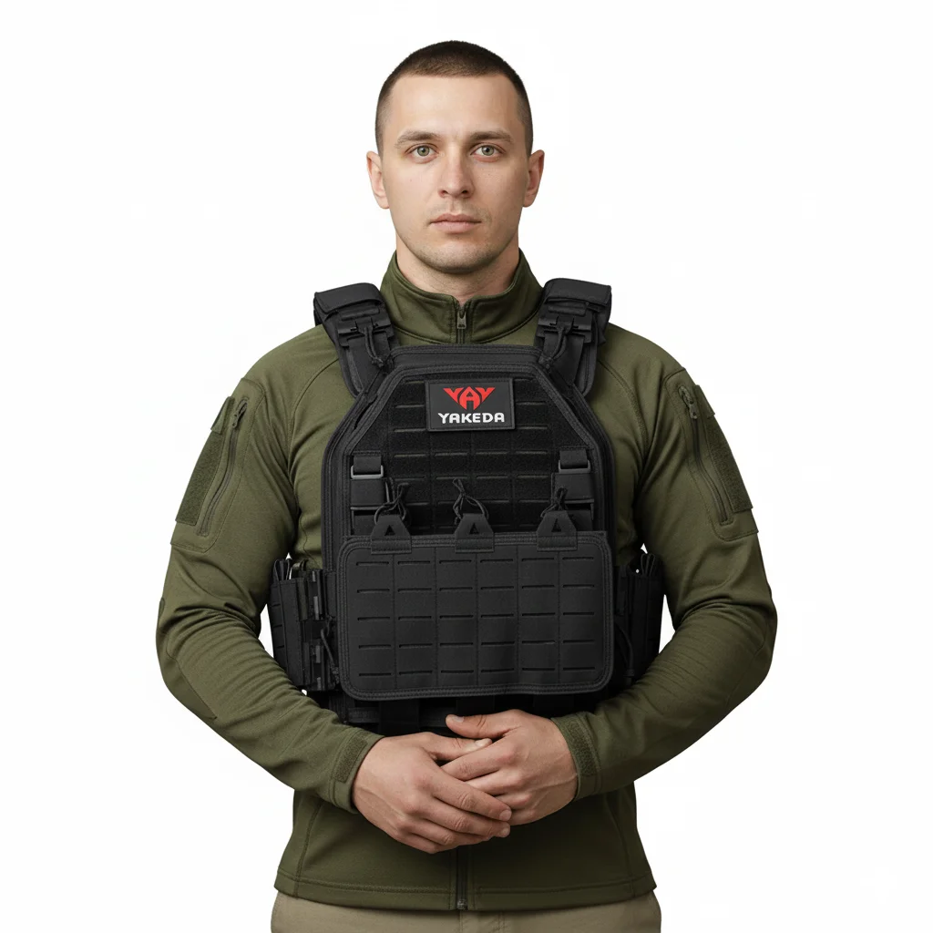 

YAKEDA Tactical Vest 6094 Fast detachable light laser cut outdoor hunting black gear carry vest of high quality