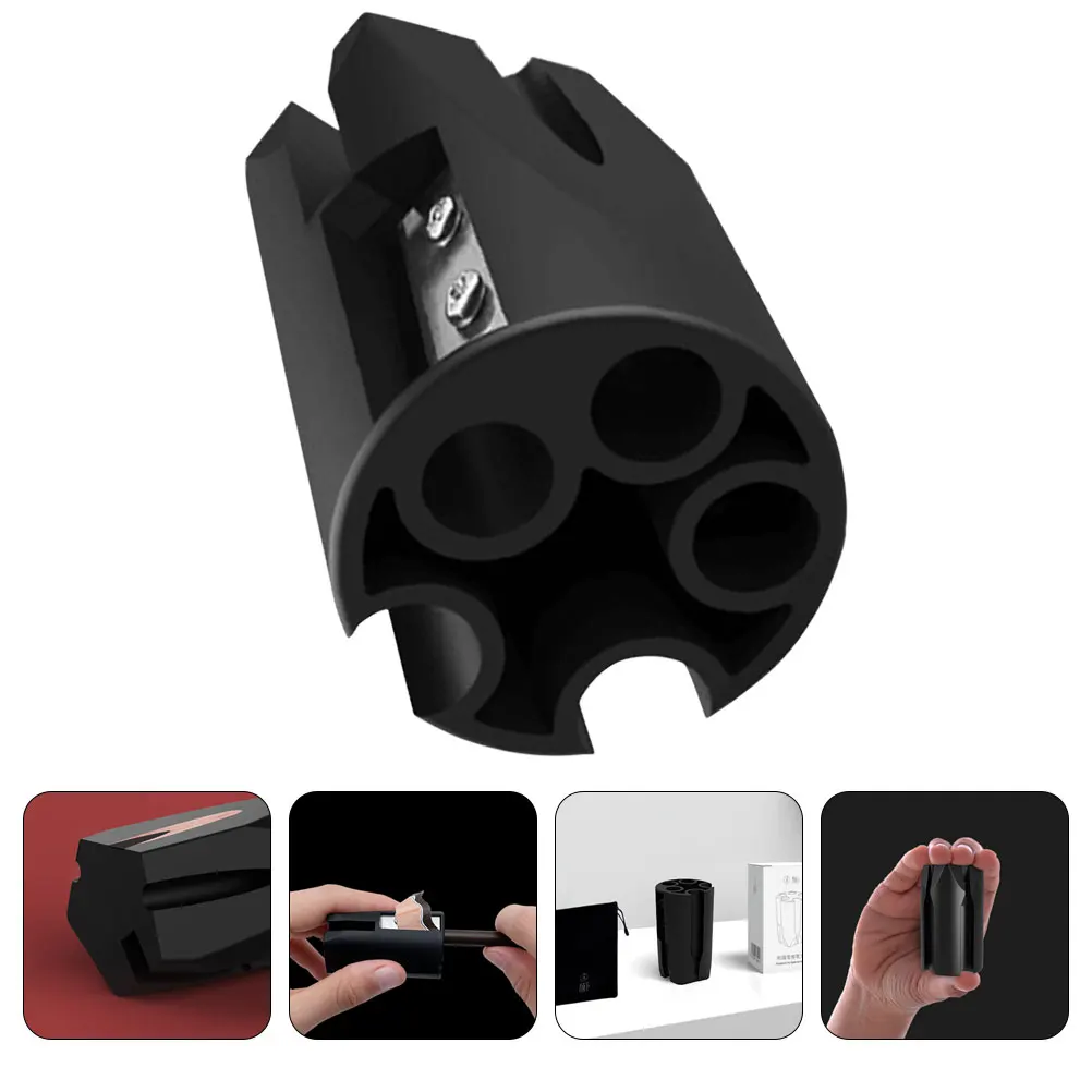 Sacapuntas de lápiz de cejas Premium, recortador de pluma duradero con doble agujero para delineador de ojos, lápiz labial, delineador de cejas, herramienta de recorte de maquillaje