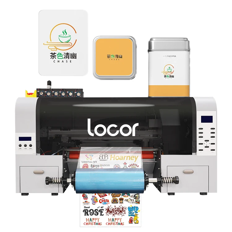 Locor 30cm A3 Roll to Roll UV Dtf Printer Cold Transfer Film Sticker Label Printing Plotter With Laminator