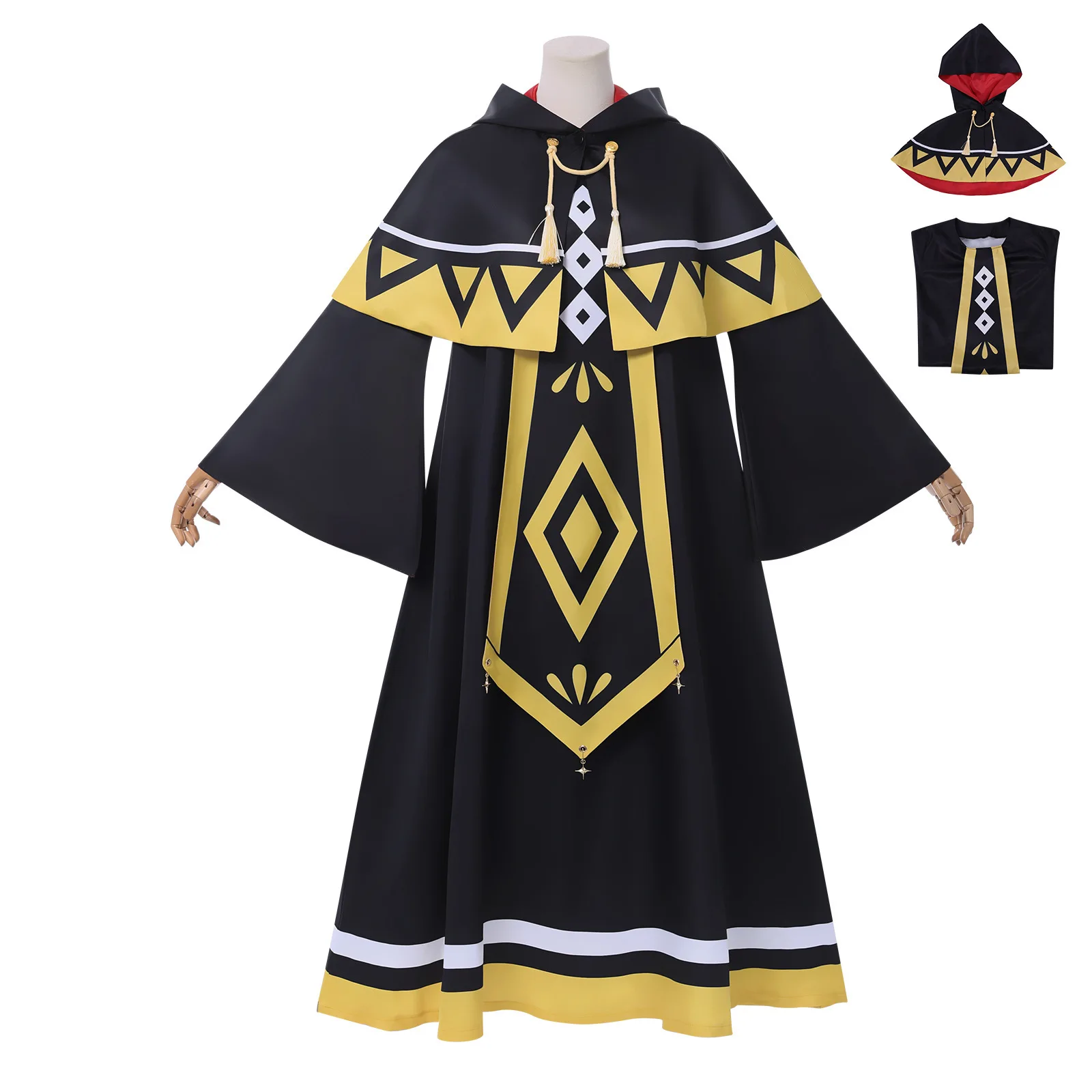 

2 Pcs Silent Witch's Secret Cosplay Costume Monica Aiwalet Cosplay Anime Costume Halloween Cloak Dress Up Set