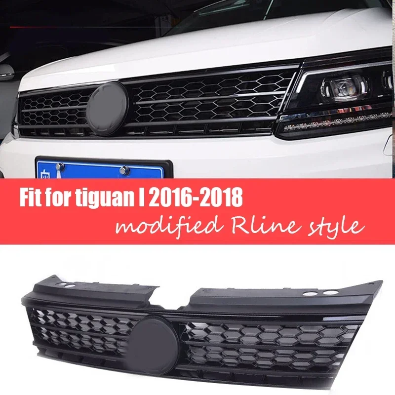 Car Front racing Grille  for Volkswagen Tiguan L 2017 2018  Around Trim Racing Grills Trim Car styling