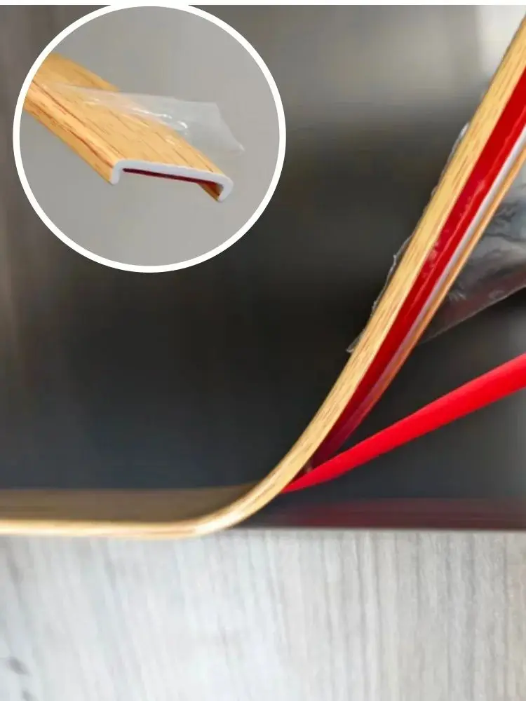 1PC 5m/196.85in Self-adhesive Cabinet Edge Strip,U-shaped Edge Banding,PVC Border Decoration,wardrobe and Desktop Edge Protector