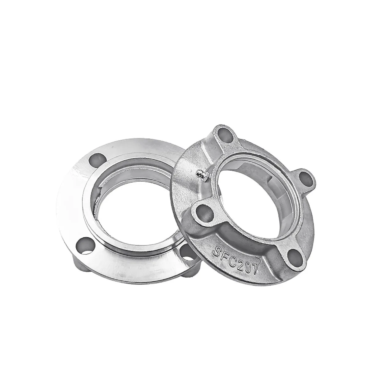 

1Pc Stainless Steel Outer Spherical Plain Bearing Single Shaft Seat SFC204 205 206 207 208 209 210 211 212 Material 202/304