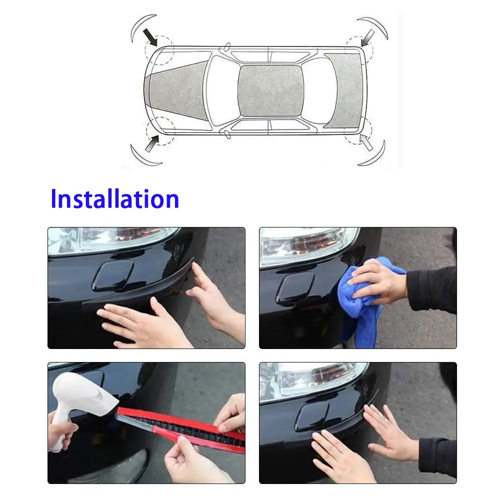 Car Anti-Collision Patch Bumper Guard Strip Anti-Scratch Bumper Protector Trim Universal for Car SUV Pickup Truck Door Protector