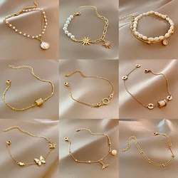 High End Light Luxury Minimalist Pearl Womens Forest Series Exquisite Small Waist Temperament Trendy Bracelet