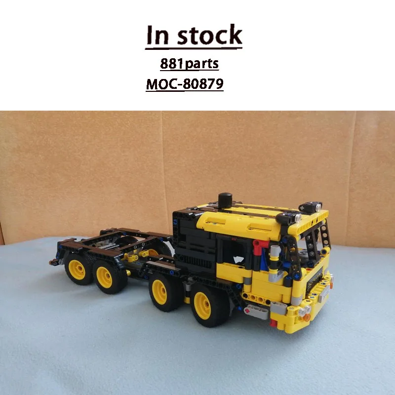 

MOC-80879 New Urban Classic Cargo Transport Flatbed Trailer Building Block Model 881 Parts Boys' Children's Birthday Toy Gift