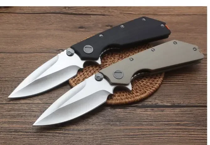 

Mic DOC-G10 Folding Knife - D2 Steel Blade G10 Handle Outdoor Military Tactical Survival Self-Defence EDC Emergency Rescue Tools