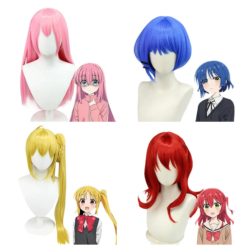 

Anime Bocchi The Rock Gotou Hitori Yamada Ryo Wig Cosplay Props Heat Resistant Synthetic Hair Wigs for Halloween Party RolePlay