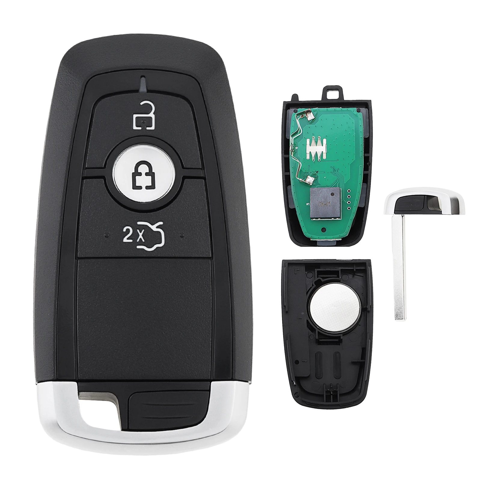 

3-кнопочный 433 МГц дистанционный автомобильный брелок для Ford Edge Galaxy KA Figo S-MAX 49 Chip A2C93142101 Чехол для смарт-ключа без ключа