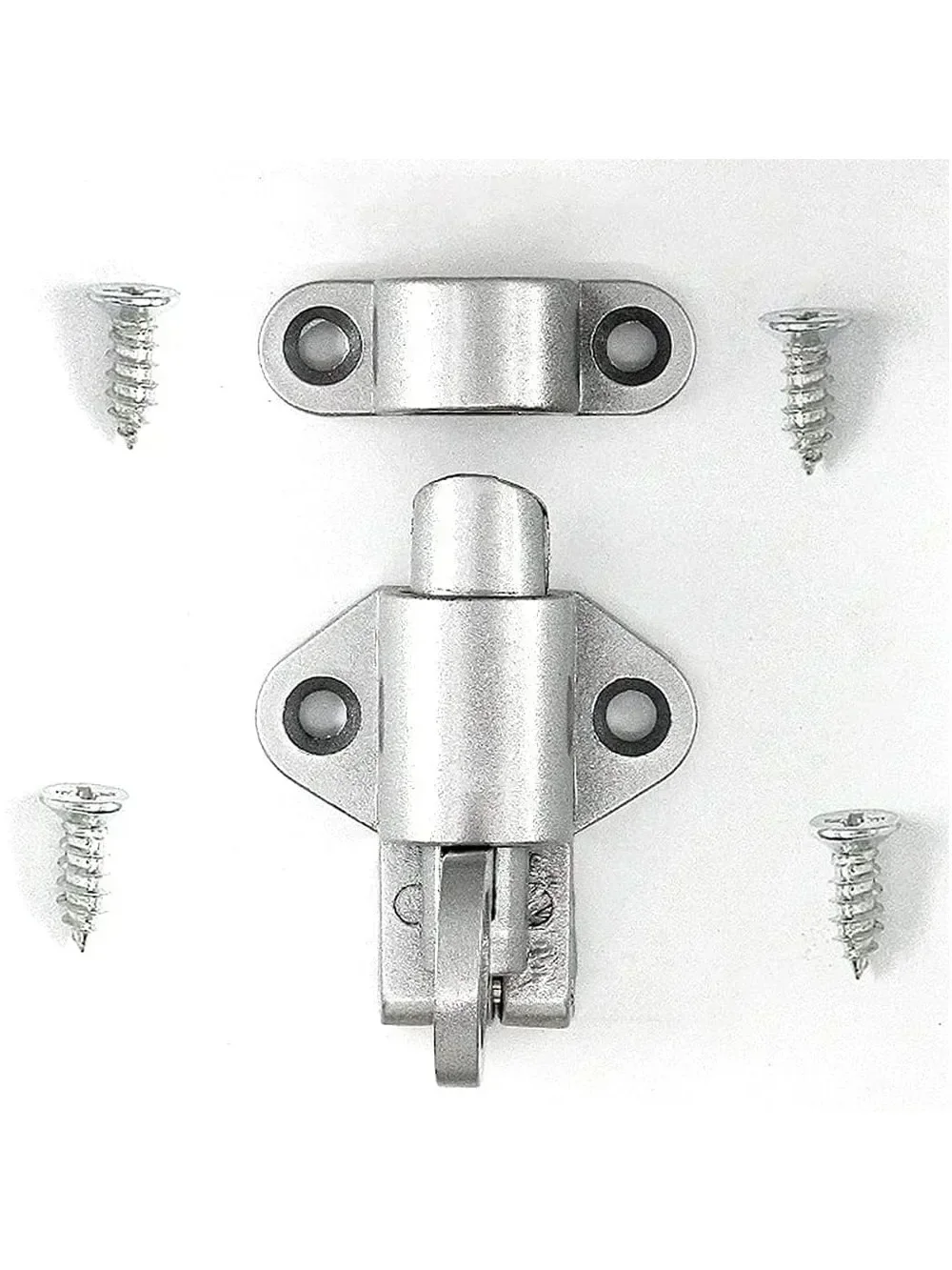Serrure à boulon de porte à ressort, mécanisme de rebond Durable avec anneau de traction de sécurité, Effortle, sécurité automatique et à fermeture automatique, 1/2 pièces