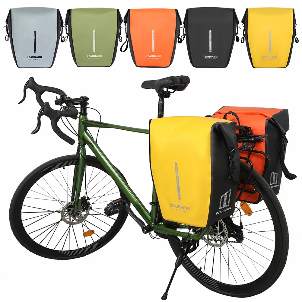

18L Back Seat Carrier Large Capacity Waterproof Cycling Luggage Bag Reflective Adjustable Buckle for Mountain Bike MTB Road Bike