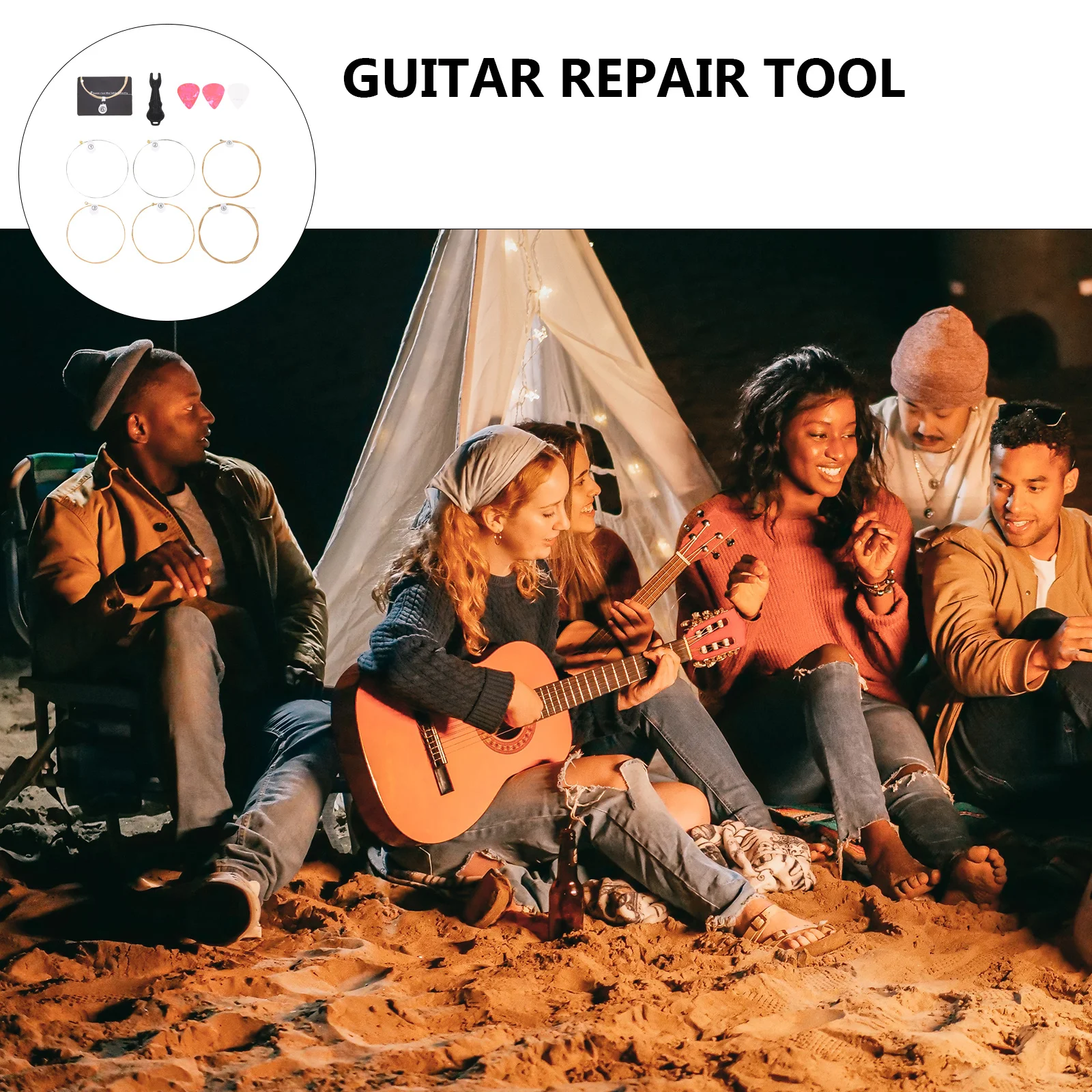 

1Set Guitar String Set Acoustic Replacement Kit Strong Durable Folk Guitar Strings Replacement String