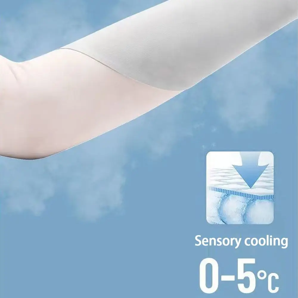 Ice Silk Arm Sleeves Sunscreen Breathable Arm Elbow Cover Outdoor Cycling Driving Running Anti-UV Arm Guard