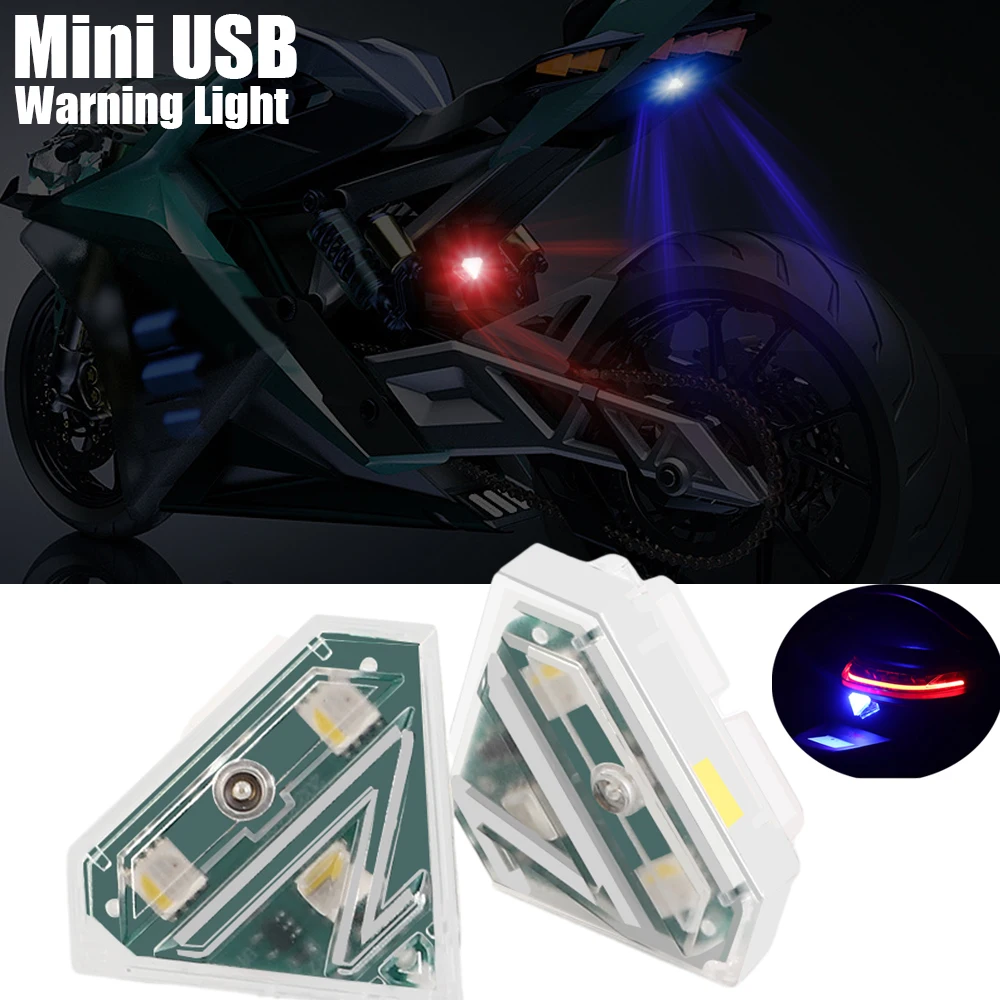 Motorcycle Warning Light Mini USB LED Anti-Collision Bike Aircraft Night Flying Flashing Warning Signal Light Drone Strobe Light