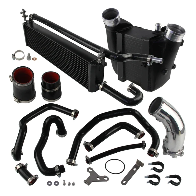 Air-to-Water Intercooler Hose Kit & Enlarged Radiator For Audi B9 B9.5 RS4/RS5 F5 EA839 2.9T Performance Bar & Plate Aluminum