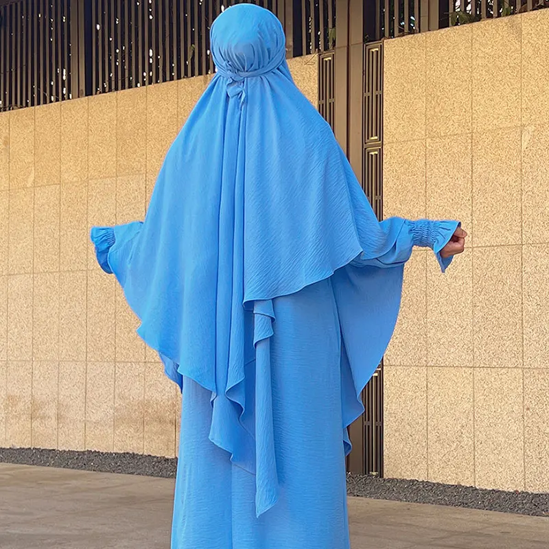 Muslim Long Khimar Jilbab Turban for Women Ramadan Wrap Overhead Prayer Scarf Abaya Islamic Dubai Saudi Modesty Niqab Headscarf