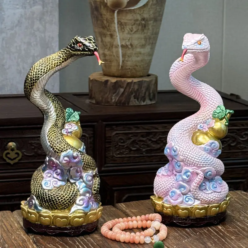 2025 Changxian Python Immortal True Body Ornament Statue Five Immortals Praying for Blessings and Lucky Home Decorations