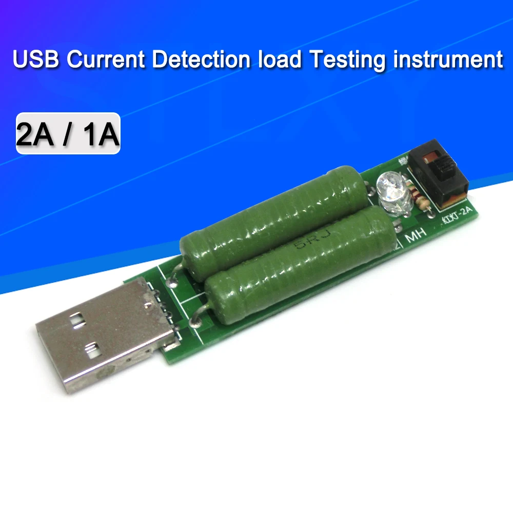 

USB Charge Current Detection load Testing instrument 2A/1A Discharge Aging Resistance USB Power Adapter