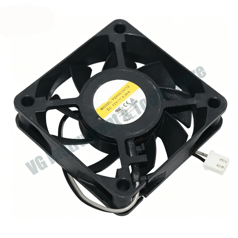 60mm 6015 DC-Lüfter, Modell YCCFAN YDH6015C12, 12V 0,30A, 2-Pin-Kabelanschluss für Grafikkartenkühlung – Detail 3