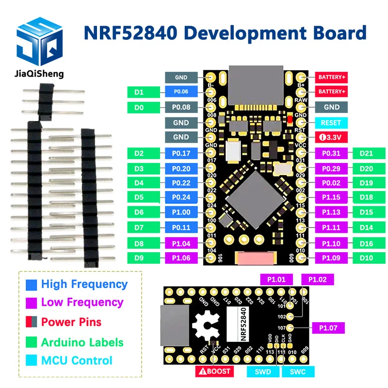 NRF52840 Development Board Compatible With Nice!Nano V2.0 Bluetooth Charging Management Pro Micro NRF52840