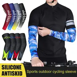 1Pair Ice Silk Cooling Arm Sleeves Anti-UV Sunburn Arm Cover for Running Cycling Driving Hiking Mountaineering Golf Sports