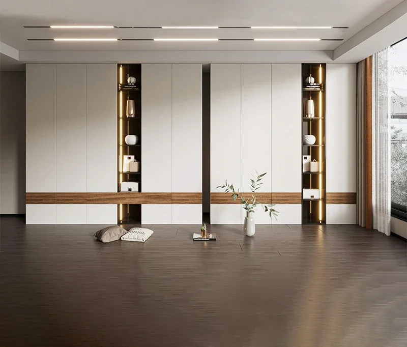 تخصيص المنزل بأكمله، مزيج جداري منزلي حديث وبسيط ذو سعة كبيرة وتطابق مع خزانة ملابس من سبائك الألومنيوم المخصصة #5