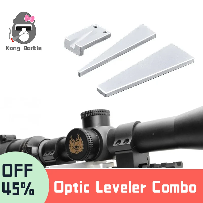 Metal 3pcs Optic Leveler Combo Tool Kit for Rifle Scope Fine Adjustment Aluminum Optical Adjust Leveling Scopes Mounted