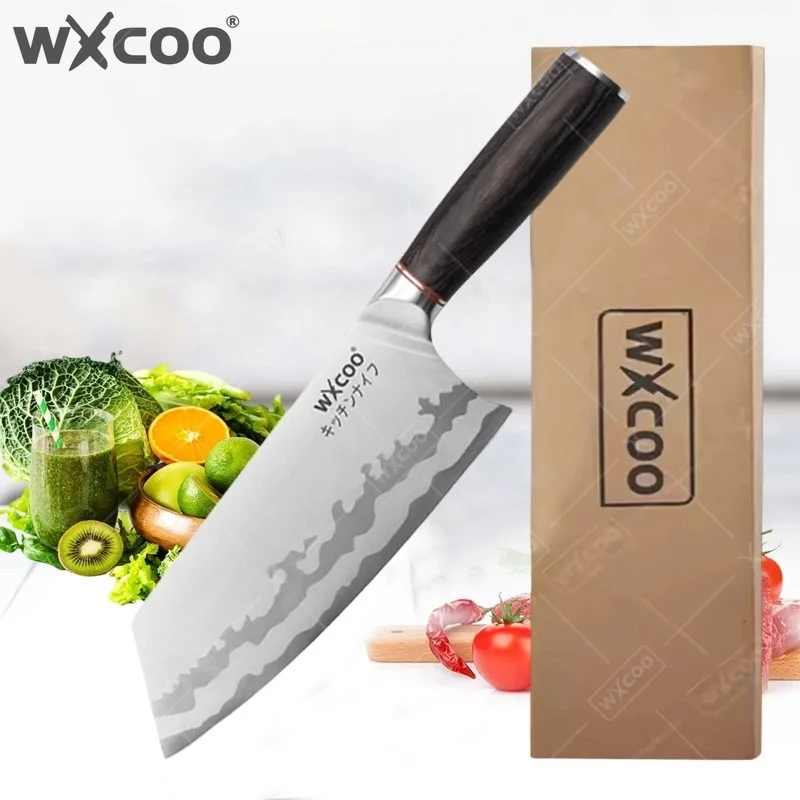 WXCOO Edelstahl-Küchenmesser Kochmesser Perfekt zum Kochen Fischschneiden Metzgermesser Handgeschmiedetes Obstmesser Küchenzubehör