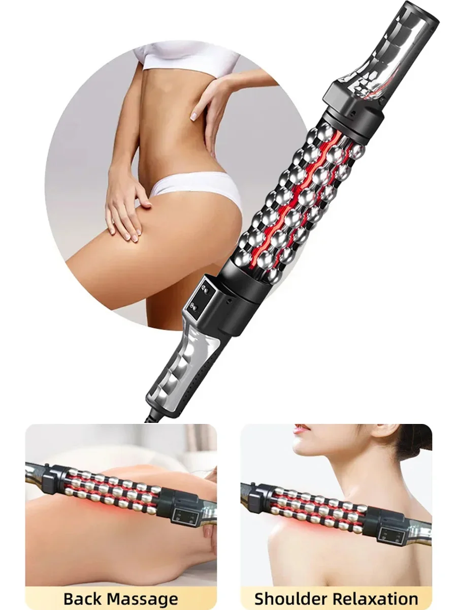 Nieuw 36W ontspannen rood licht verwarmd massageapparaat Roll Massager 360 °   Roterende binnenbalroller voor anti-cellulitis voor het hele lichaam - afbeelding 2