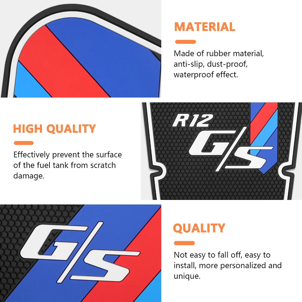 Motorcycle Tank Pad Sticker Side Tank Pad Anti Scratch Decal Accessories Non-slip Sticker For BMW R12 G/S R12 G R12 S 2025-2026