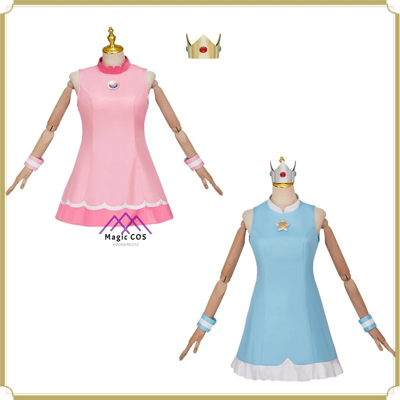 

Classic Game Anime Cosplay Anime Outfit - High Quality Women's Peach Princess Pink Red Costume Cosplay Halloween Party Suit