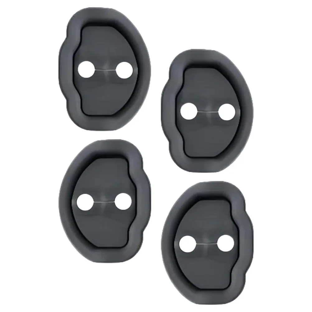 

4Pcs Car Door Latch Protective Cover Sturdy Silicone Material Noise Reduction Vibration Dampening Universal Fit for Smooth