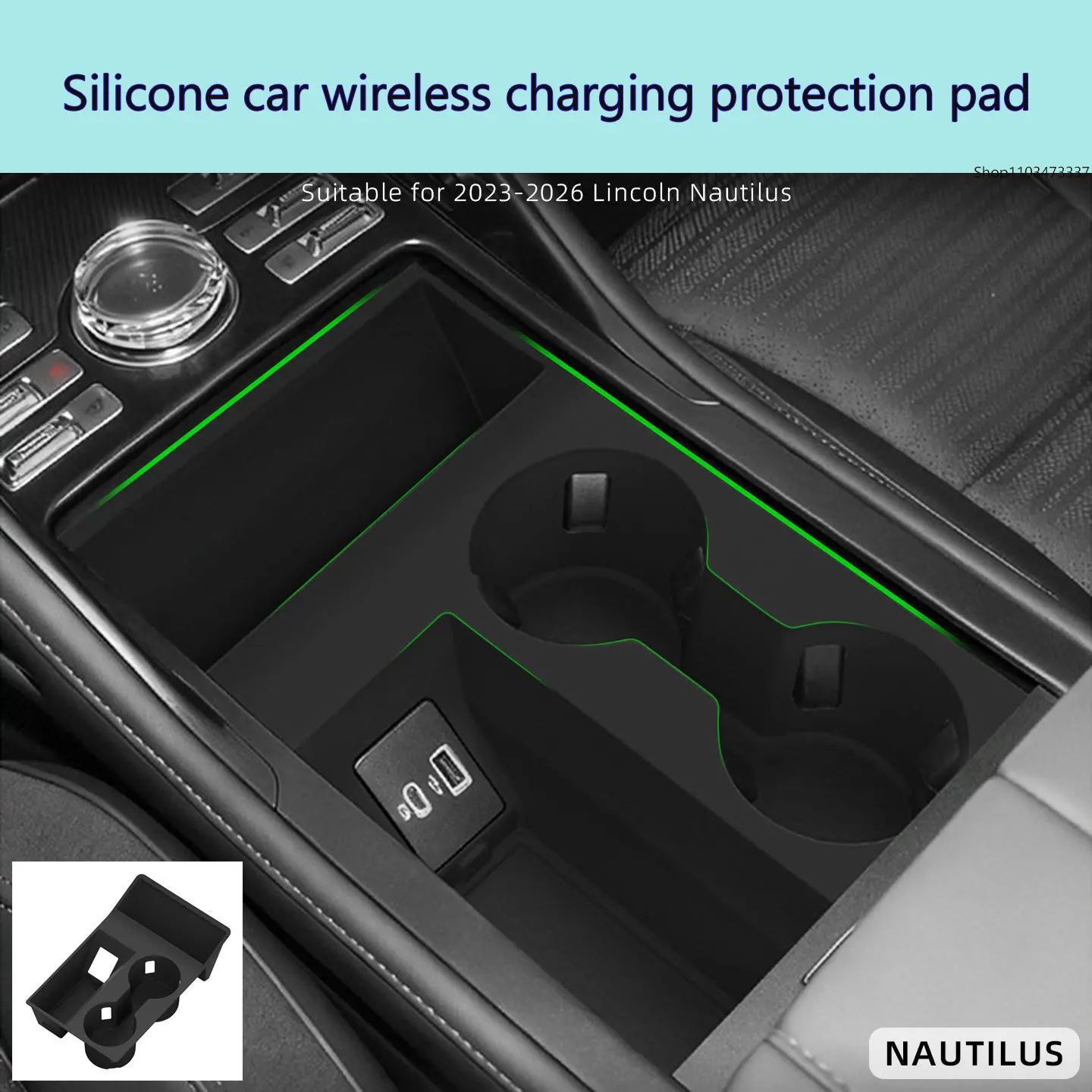 

For 23-26 Lincoln Navigator wireless charging pads, silicone central control water cup pads, storage box supplies