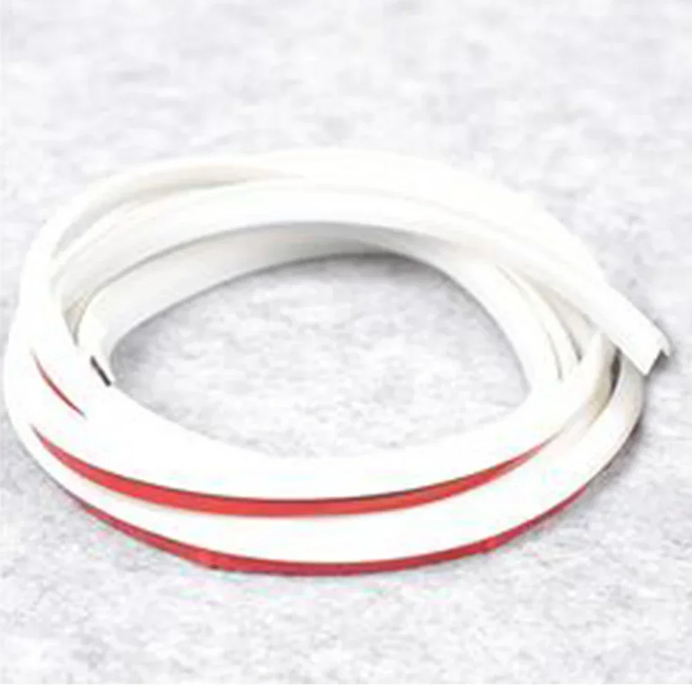 5M Car T-Type Sealing Strips Edge Trims Bumper Lip Side Skirt Rubber Sealants White Accessories For BMW For Golf For Passat